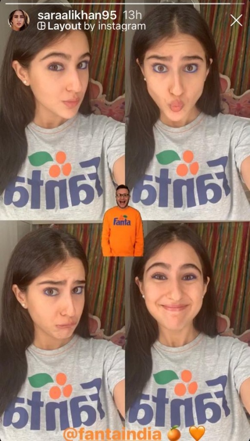 Sara Ali Khan shares photo collage of funny faces. by . 
