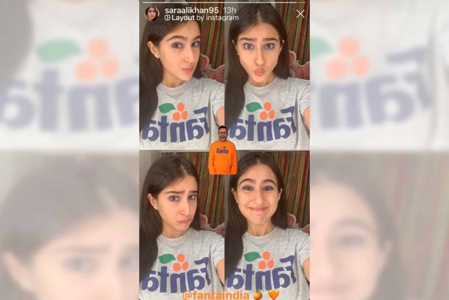 Sara Ali Khan shares photo collage of funny faces. by . 