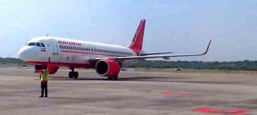 Hyderabad: Air India evacuation flight from San Francisco with 118 passengers on board landed at Rajiv Gandhi International Airport in Hyderabad during the nationwide lockdown imposed to mitigate the spread of coronavirus, on May 11, 2020. Vande Bharat evacuation flight AI 1617 from US (San Francisco) to Mumbai and Hyderabad landed at 9.22 a.m. (Photo: IANS) by .