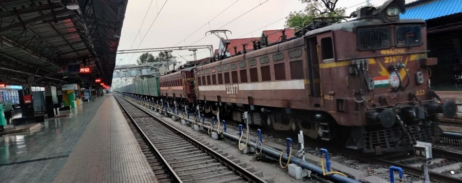 New Delhi: With the suspension of passenger, mail and express train services, the Indian Railways is focusing on speeding up transportation of essential commodities across the country. (Photo: IANS) by . 