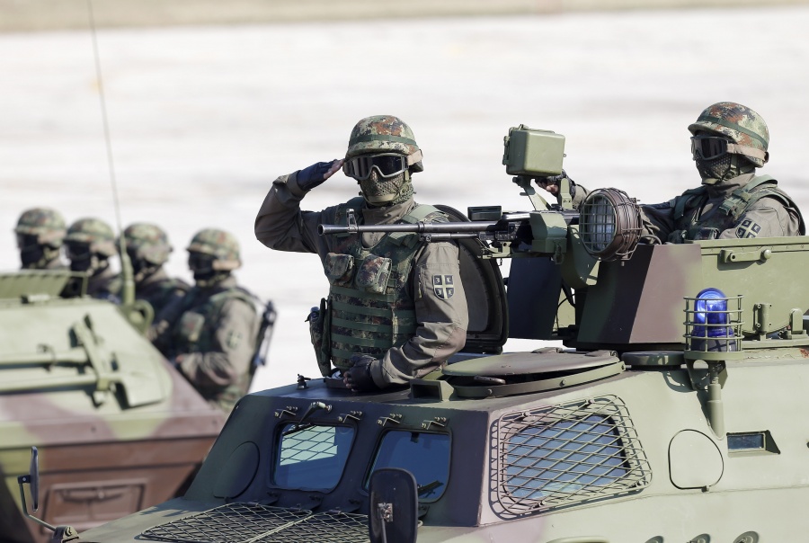 BELGRADE, Oct. 20, 2019 (Xinhua) -- The Serbian military show "Freedom 2019" is held at the military airport Batajnica, in Belgrade, Serbia, Oct. 19, 2019. The military exercise was commemorating the 75th anniversary of the liberation of the Serbian capital from the Nazi German occupation. (Photo by Predrag Milosavljevic/Xinhua/IANS) by .