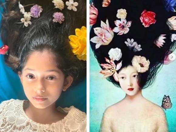 Farah dolls up daughters Anya, Diva to recreate paintings. by .