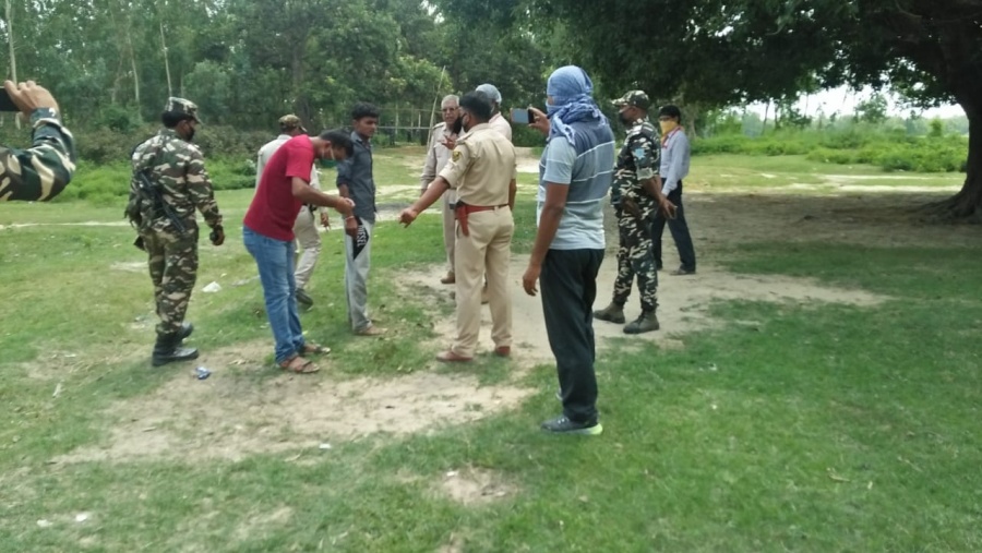 Border tension between India and Nepal. by .