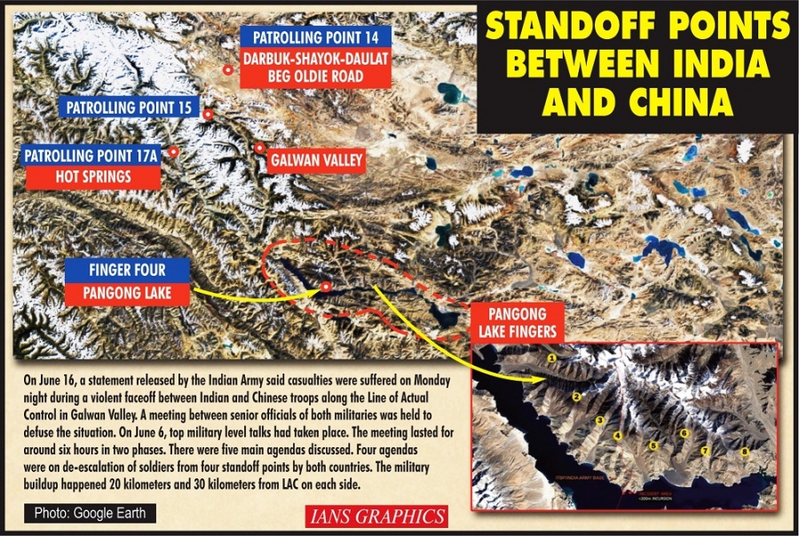 Standoff points between India and China. (IANS Infographics) by .
