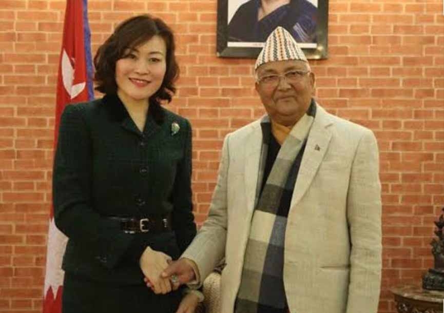 Chinese lady diplomat "inspired" PM Oli to redraw Nepal map. by . 
