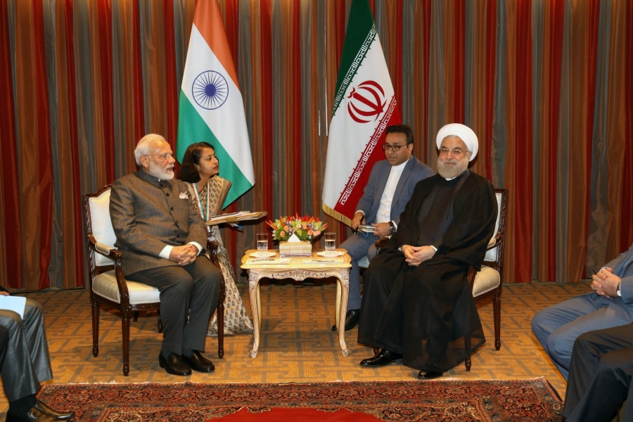 New York: Prime Minister Narendra Modi meets Iranian President Hassan Rouhani in New York on Sep 26, 2019. (Photo: Mohammed Jaffer/IANS) by .