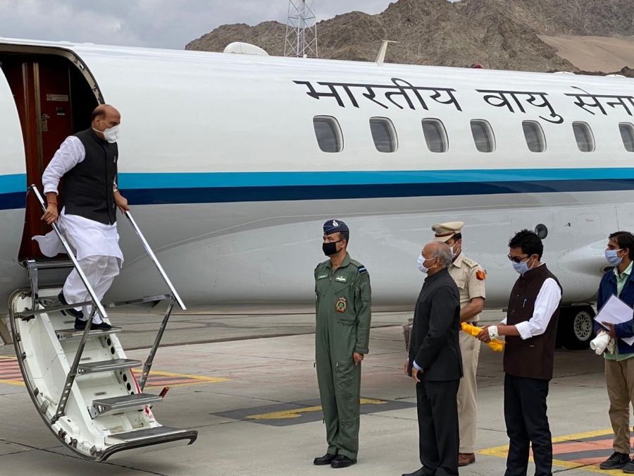 Rajnath in Ladakh, to review forces preparedness on ground. by . 