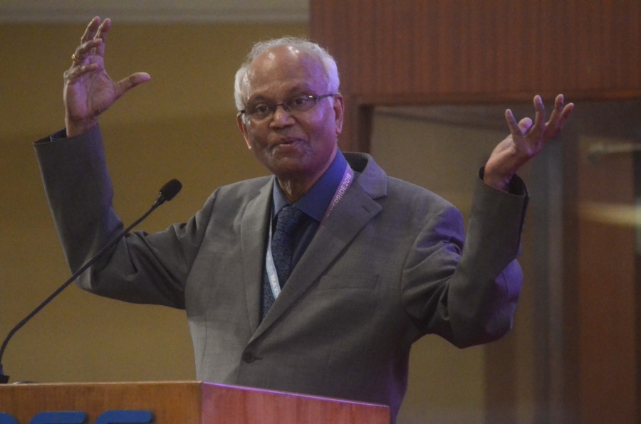 Mumbai: Renowned Scientist Dr Raghunath Anant Mashelkar speaking at BSE Young Indians National Summit in Mumbai on March 10, 2018. (Photo: Sandeep Mahankal/IANS) by . 