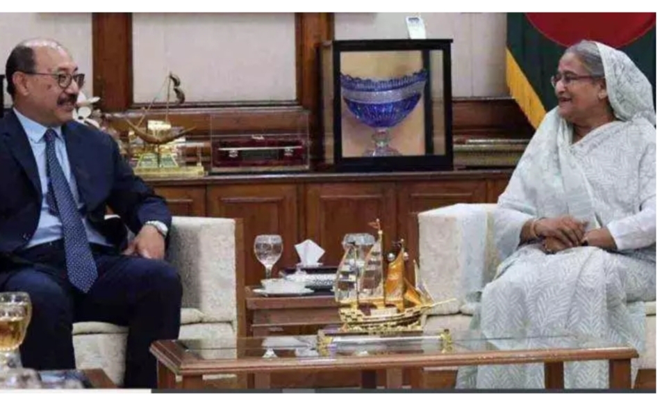 Indian Foreign Secretary Harshvardhan Sringla, Bangladesh Prime Minister Sheikh Hasina. by . 
