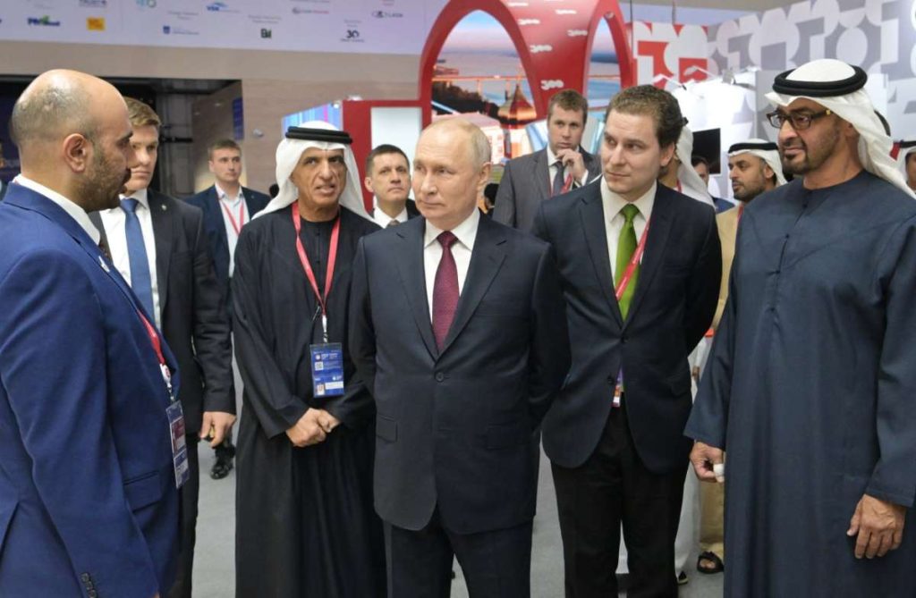 UAE President Sheikh Mohamed bin Zayed meets Russian President Vladimir Putin