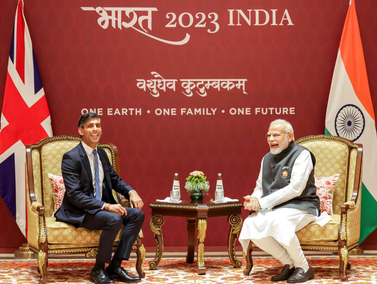 Prime Minister Narendra Modi on Saturday held a bilateral meeting with his UK counterpart Rishi Sunak on the sidelines of the G20 Summit being held in the national capital under India's presidency.