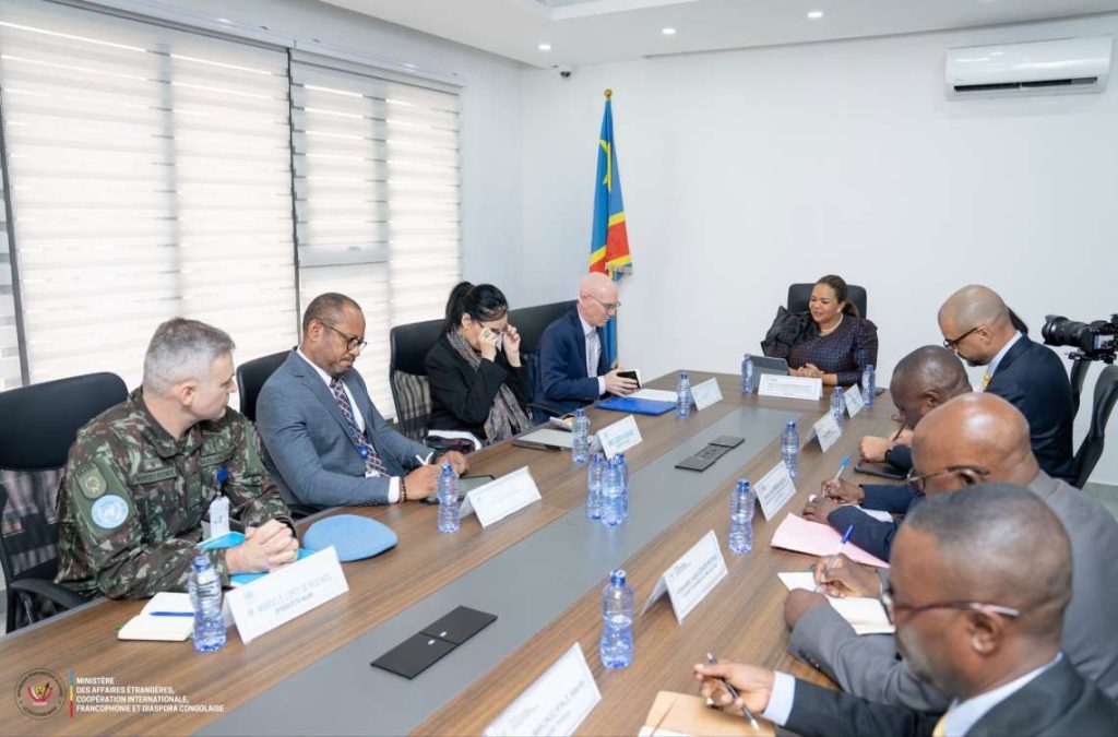 DRC Foreign Minister Thérèse Kayikwamba Wagner meets UN envoy James Swan
