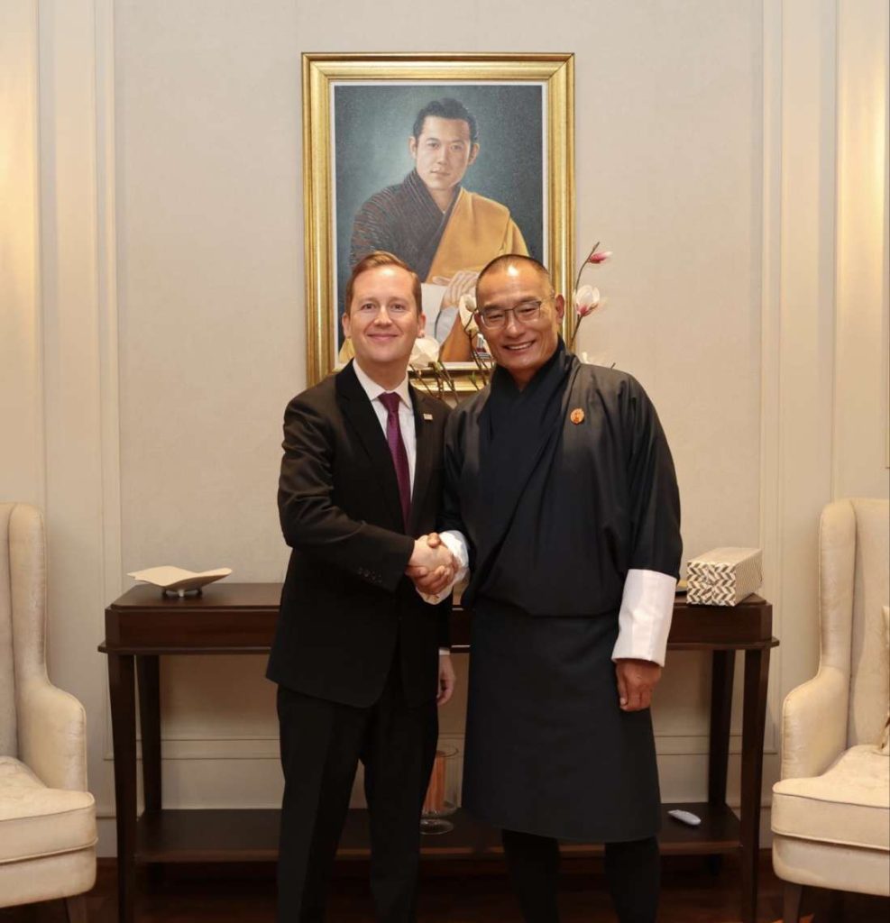 US envoy Gor meets Bhutanese Prime Minister Tshering Tobgay,