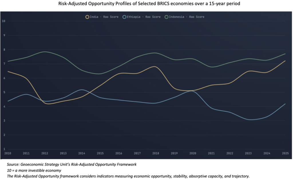 Risk-Adjusted Opportunity Profiles of Selected BRICS Economies Over a 15-Year Period