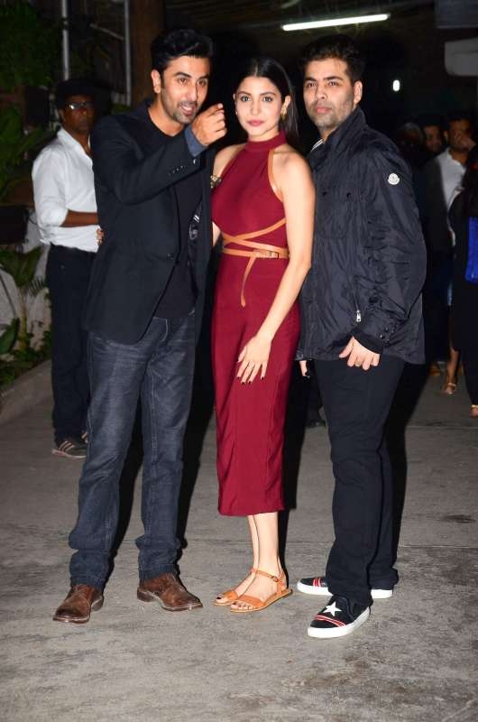 Ranbir Kapoor with Anushka Sharma and KJO