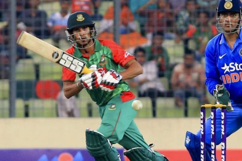 Bangladesh batsman Nasir Hossain in action during the 1st ODI match between India and Bangladesh at Shere Bangla National Stadium in Mirpur, Dhaka, Bangladesh on June 18, 2015.