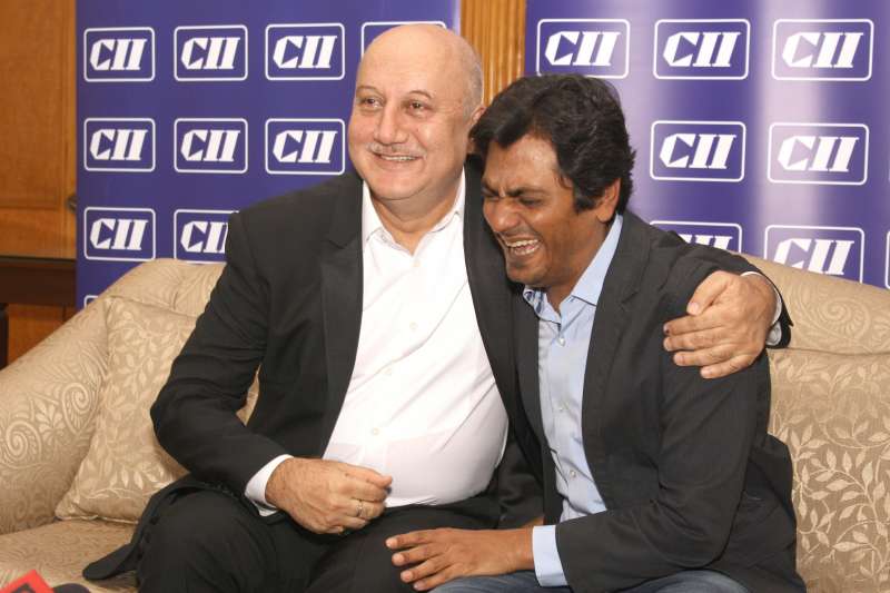 Anupem Kher with Nawazuddin Siddiqui