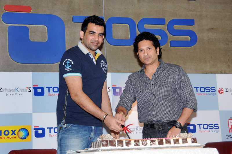 Zaheer Khan with cricket legend Sachin Tendulkar