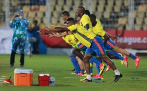 Mumbai: FC Goa players during a practice session in Mumbai on Oct 20, 2016. (Photo: IANS)