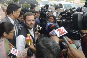 New Delhi: Congress vice president Rahul Gandhi at Parliament in New Delhi on Nov 30, 2016. (Photo: IANS)