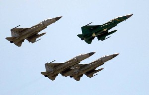 (170323) -- KARACHI, March 23, 2017 (Xinhua) -- Pakistani JF-17 Thunder jets perform during celebrations to mark Pakistan Day in southern Pakistani port city of Karachi, on March 23, 2017. Pakistan Day, or Republic Day, is a national holiday in Pakistan to commemorate March 23, 1940 when a resolution was passed in Lahore, now Pakistan's eastern city, to demand a separate homeland for the Muslims of the British Indian Empire. (Xinhua/Arshad) (zw)