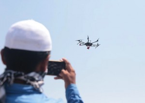 Bengaluru: Drone camera flys at Padarayanapura and Bapujinagar ward during the nationwide during the nationwide lockdown announced by Prime Minister Narendra Modi as a precautionary measure to contain the spread of COVID-19, in Bengaluru on April 13, 2020. (Photo: IANS)